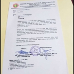 Surat dari PGRI yang meminta agar buku kontroversial terbitan Yudistira ditarik dari peredaran.