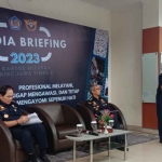 Kepala Kantor Wilayah Direktorat Jenderal Bea dan Cukai Jawa Timur II, Agus Sudarmadi dalam kegiatan Media Briefing, Kamis (6/7/2023).