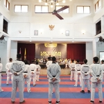 Suasana ketika Uji Kenaikan Tingkat DAN Kukkiwon Taekwondo Jatim di Roemah YWI Batu.