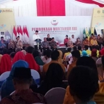 Presiden Jokowi saat menghadiri Pembukaan Muktamar ke-XXI Ikatan Pelajar Muhammadiyah di Universitas Muhammadiyah Sidoarjo.