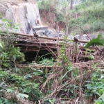 Gorong-gorong di Desa Sumurup, Kecamatan Bendungan, Kabupaten Trenggalek yang rusak.