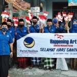 Kegiatan Peringatan Hari Santri Nasional yang digelar para kader milenial Partai Nasdem Kabupaten Kediri. Foto: Ist.