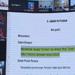 Amar Putusan Makhkamah Konstitusi soal sengketa pemilihan bupati dan wakil bupati  Banyuwangi. Foto: ist