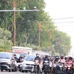 E-TLE yang ada di perempatan jalan di Sidoarjo.