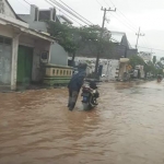 Kondisi genangan air di salah satu ruas jalan.