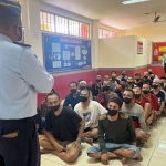 Lapas Narkotika Kelas IIA Pamekasan saat menerima 30 narapidana dari Rutan Kelas I Surabaya.