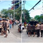 Pelaku pembobolan rumah mewah di kawasan Dharmahusada saat diamankan Polsek Gubeng