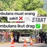 Tangkapan layar ambulans yang tengah beradu kecepatan di Jember.