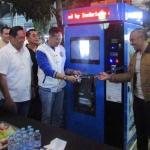 Peresmian AASM atau Anjungan Air Siap Minum di kawasan Kayutangan Heritage, Kota Malang.