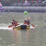 Lomba dayung perahu karet Sprint Slalom Rubber Boat yang digelar tahun lalu.