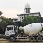 SIG melalui unit usahanya PT Semen Indonesia Beton (SIB) memasok kebutuhan beton siap pakai untuk renovasi Masjid Istiqlal Jakarta. foto: ist.