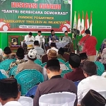 Diskusi Umum "Santri Berbicara Demokrasi" yang digelar di Pondok Pesantren Nahdlotut Tholibin Al Islamiyyin.