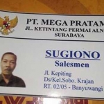 Kartu nama sales yang diduga menipu beberapa warga Ponorogo. foto: istimewa