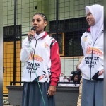 Dua atlet Muay Thai untuk PON XX asal Papua yang dititipkan di SMA Negeri 2 Batu.