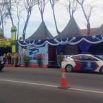 Pos Pelayanan yang dibangun Polres Bojonegoro di depan Stasiun Bojonegoro. foto: EKY NURHADI/ BANGSAONLINE