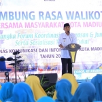 Wali Kota Madiun Sugeng Rismiyanto saat sambutan.