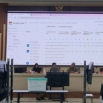 Rapat pleno rekapitulasi suara Pemilu 2024 di KPU Surabaya.