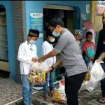 Santunan kepada ratusan anak yatim piatu, penderita cacat fisik, dan lansia miskin yang dilaksanakan Brigadir Kemanusiaan.