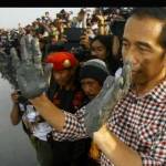 Jokowi saat kampanye pilpres di depan para korban lumpur Lapindo. foto: detik.com