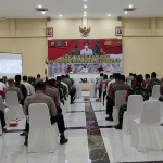 Analisis dan evaluasi PPKM darurat di Mapolresta Sidoarjo. (foto: ist)