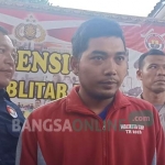 Yunan Amin, pelaku keributan di TPS 16 Kelurahan Sukorejo, Kecamatan Sukorejo, Kota Blitar. foto: AKINA/ BANGSAONLINE