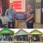 Dandim 0811 Tuban menerima secara simbolis program TJSL BRI yang diwujudkan dengan rehab rumah untuk warga kurang mampu di Kecamatan Jatirogo