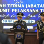 Kepala Kanwil Kemenkumham Jatim saat memberi sambutan.