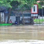 Salah satu desa di Bojonegoro yang mulai tergenang. (foto: ist)