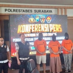 Jumpa pers penangkapan komplotan TPPO pekerja ilegal ke Malaysia.