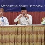 Ketua DPC PKB Bangkalan, Syafiuddin saat membuka pendidikan politik untuk Gemasaba di Blessing Hills Family Resort & Hotel, Trawas, Mojokerto, Senin (22/11).