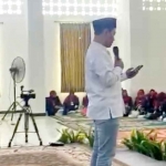 Wakil Bupati Mojokerto, Muhammad Al Barra atau yang akrab disapa Gus Barra, saat memberi sambutan.