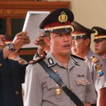 Serah terima jabatan Kasatlantas Polres Ngawi kepada
pejabat yang baru.