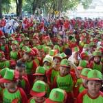 Anak PAUD se Kabupaten Gresik ketika peringati HAN 2016. foto: syuhud/ BANGSAONLINE