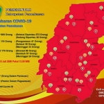 Peta sebaran Covid-19 di Kabupaten Pamekasan per tanggal 12 juli 2020. 