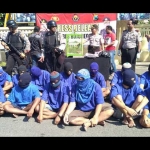Bandit-bandit yang berhasil ditangkap. foto: eky nurhadi/ BANGSAONLINE