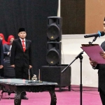 Wali Kota Pasuruan saat memberi sambutan dalam pelantikan 55 pejabat administrator dan pengawas.