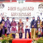 Gubernur Khofifah saat memimpin misi dagang perdana tahun ini di Maluku Utara.