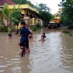 Banjir yang terjadi di kota Madiun.