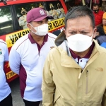 Kapolresta Sidoarjo, Kombes Pol Kusumo Wahyu Bintoro, saat memberi keterangan kepada awak media di Pasar Prambon.