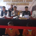 Kapolres AKBP Bobby Adimas Condro Putra saat memimpin rilis pers terkait kasus curat.