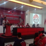 DPC PDIP Kabupaten Malang saat konsolidasi bersama relawan terkait pemenangan Ganjar-Mahfud.
