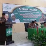 Suasana acara Pra Muktamar NU ke-33 di Asrama Haji Sudiang Makassar. Suasana berubah panas ketika panitia menyosialisasikan Ahlul Halli Wal Aqdi (AHWA). Foto: harian fajar 