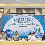 Konferensi pers terkait layanan JKN saat libur Lebaran tahun ini yang digelar BPJS Kesehatan.