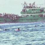 Kapal yang mengangkut ratusan imigran rohingya. (foto: capebanget)