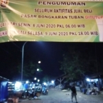 Penutupan sementara Pasar Bongkaran Tuban. 