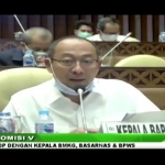 Achmad Herry Marzuki, Plt. Kepala BP-BPWS saat RDP dengam Komisi V DPR RI, Selasa (24/11/2020) kemarin. foto: Screenshoot/ FB Komisi V DPR RI