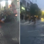 Kondisi Jalan Samanhudi Kecamatan Gresik tergenang air akibat meluapnya tempat pembuangan air. Foto: Ist.