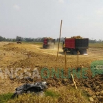 Lokasi rencana pendirian pabrik penetasan telur di lahan pertanian di Desa Watudakon, Kecamatan Kesamben, Kabupaten Jombang. foto: ROMZA/ BANGSAONLINE