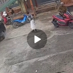 Tangkapan layar CCTV saat terjadi dugaan KDRT di kawasan Montong, Kabupaten Tuban