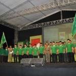 Prosesi pelantikan pengurus GP Ansor periode 2016-2020. foto: SUWANDI/ BANGSAONLINE